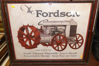 Lot 1006 - An advertising print for the Fordson Tractor,...