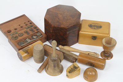 Lot 295 - A collection of treen, to include a mauchline...