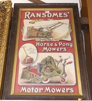 Lot 1024 - An advertising print for Ransome's of Ipswich...