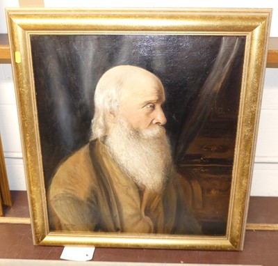 Lot 1027 - P.S.A. Mee - Half-length portrait of a bearded...