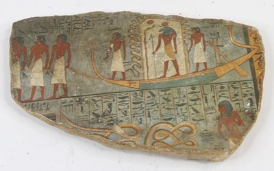 Lot 466 - A reproduction Egyptian stela, w.13cm