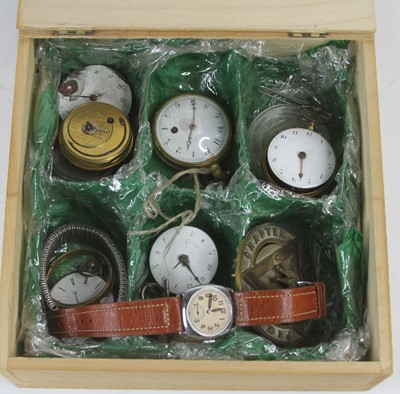 Lot 480 - A collection of pocket watch parts, to include...