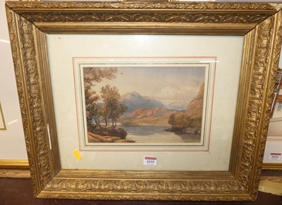 Lot 1035 - David Cox Jnr (1809-1885) - Mountain lake...