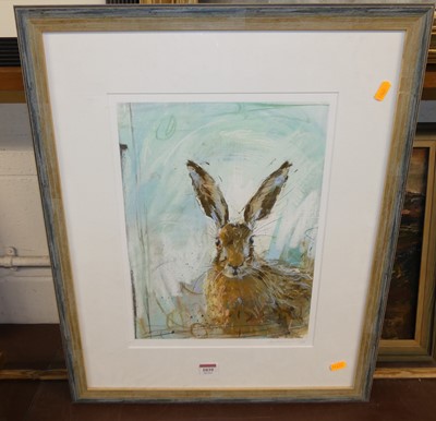 Lot 1039 - J. Bartholemew - Study of a hare, lithograph,...