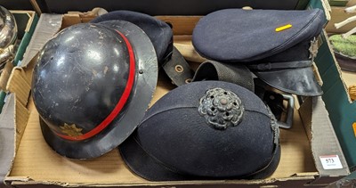 Lot 573 - A British National Fire Service Brodie helmet,...