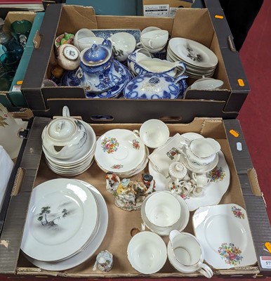 Lot 577 - Two boxes of mixed ceramics, to include a...