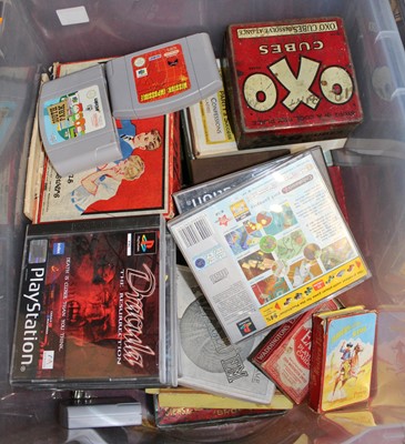 Lot 675 - A box containing various consoles, video games,...