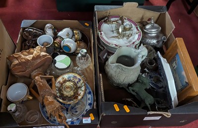 Lot 608 - Two boxes of miscellaneous items to include...