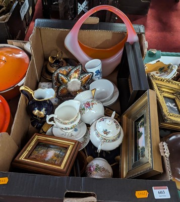 Lot 603 - Miscellaneous items to include a Coalport...