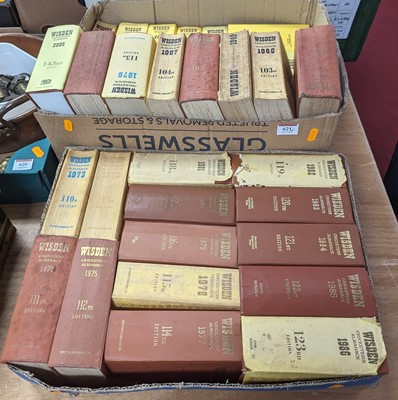 Lot 621 - A collection of Wisden Cricketer's Almanacs,...