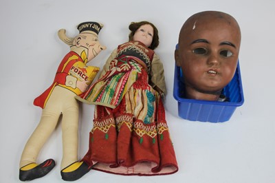 Lot 721 - A Simon & Halbig German bisque dolls head,...