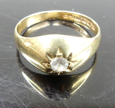 Lot 331 - A Victorian style 9ct gold diamond solitaire...