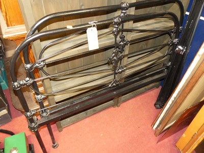 Lot 1141 - A late Victorian black painted wrought iron...