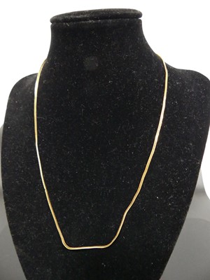 Lot 406 - A modern 9ct gold snake-link necklace, 2.7g,...