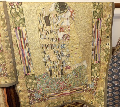 Lot 1164 - After Gustav Klimt, two machine woven wall...