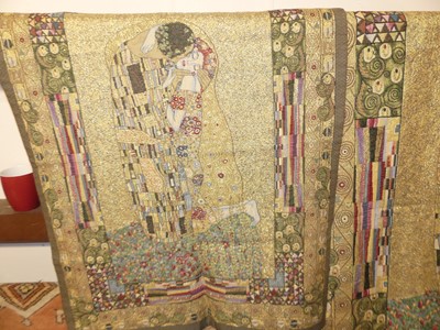 Lot 1164 - After Gustav Klimt, two machine woven wall...
