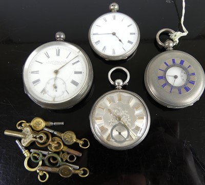 Lot 441 - A Victorian gent's silver cased pocket watch...