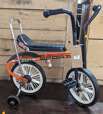 Lot 1208 - A 1970s children's vintage tricycle, with rear...