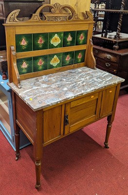 Lot 1215 - A late Victorian satin wood and variegated...
