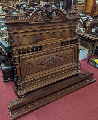 Lot 1317 - An early 20th century French walnut double...