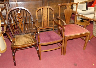 Lot 1333 - An early 19th century fruitwood splatback wide...