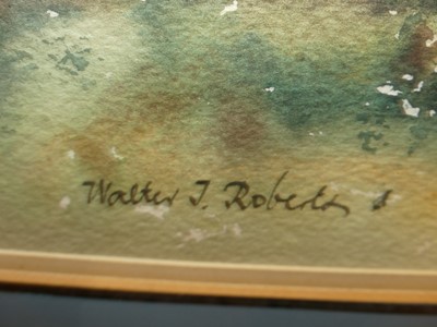 Lot 1126 - Walter J Roberts - The Moss, watercolour,...