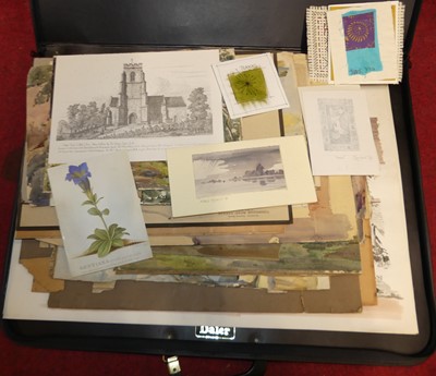 Lot 1130 - An artists folio and contents to include...