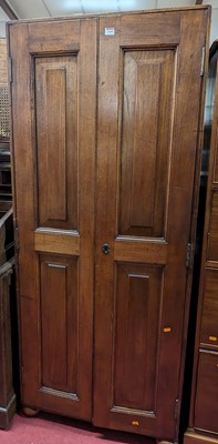 Lot 1249 - A 19th century mahogany twin recessed panelled...