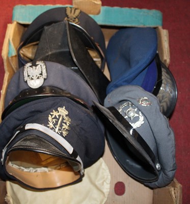 Lot 1678 - Two boxes of assorted headwear, mainly being...