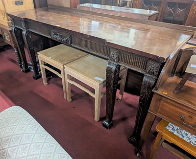 Lot 1273 - A large mahogany inverted breakfront servery,...