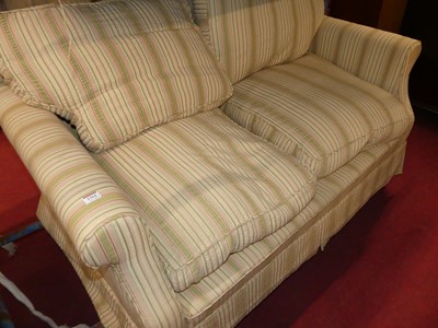 Lot 1201 - A pair of Duresta striped upholstered...