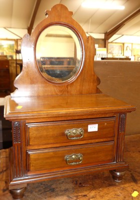 Lot 1374 - A Victorian walnut mirrorback table chest, of...