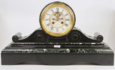 Lot 1606 - A late Victorian polished slate and veined...