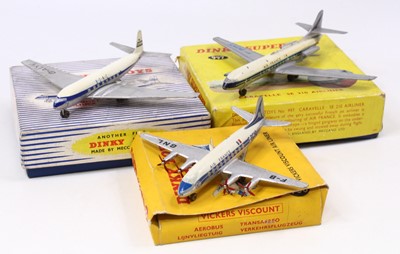 Lot 1417 - A Dinky Toys group of three boxed aircraft...