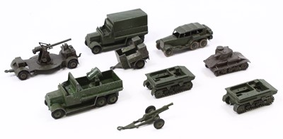 Lot 1428 - A Dinky Toys group of ten loose and playworn...