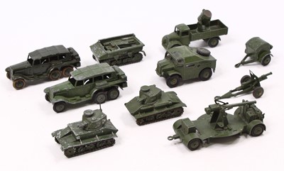 Lot 1429 - A Dinky Toys group of ten loose and playworn...