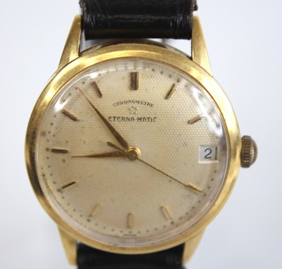 Lot 2771 - A gent's Eterna Matic 18ct gold cased...