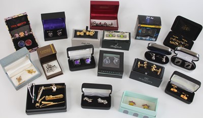 Lot 2775 - A large collection of gent's fashion cufflinks,...