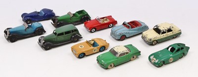 Lot 1559 - Dinky toys group of ten loose and playworn to...