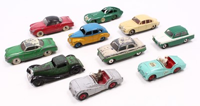 Lot 1560 - Dinky toys group of ten loose and playworn to...