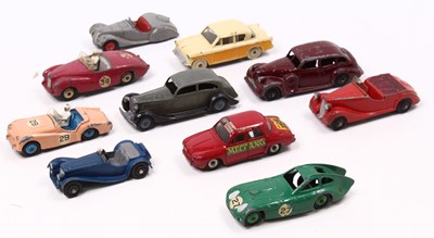 Lot 1561 - Dinky toys group of ten loose and playworn to...