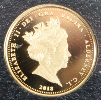 Lot 3250 - Alderney, 2018 gold quarter sovereign,...