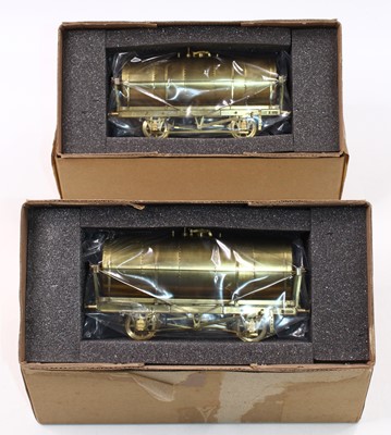 Lot 228 - Two 0-gauge brass kit built 4-wheeled...