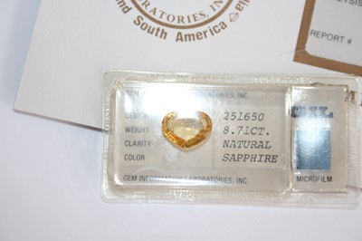 Lot 2482 - A loose certificated sapphire from The...