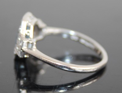 Lot 2434 - An Art Deco style 18ct white gold and platinum,...