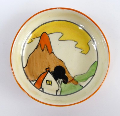 Lot 6 - A 1930s Clarice Cliff Mountain pattern pottery...