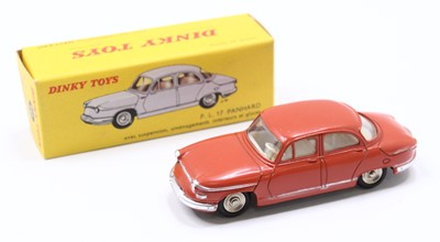 Lot 1195 - French Dinky 547 Panhard PL17, dark coral body,...