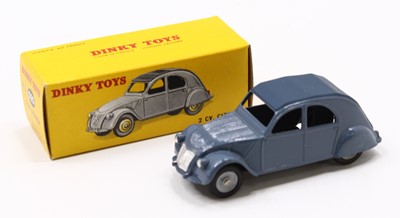 Lot 1193 - French Dinky 535 Citroen 2CV, drab blue,...