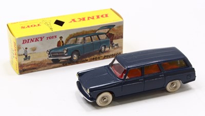 Lot 1191 - French Dinky 525 Peugeot 404 Estate, dark blue...