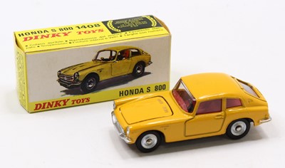 Lot 1196 - French Dinky No.1408 Honda S800 - yellow, red...